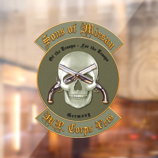 MP Corps Vets Window Cling Raamsticker (Vel 2)