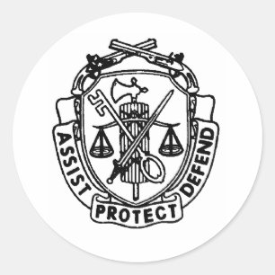 mp crest ronde sticker
