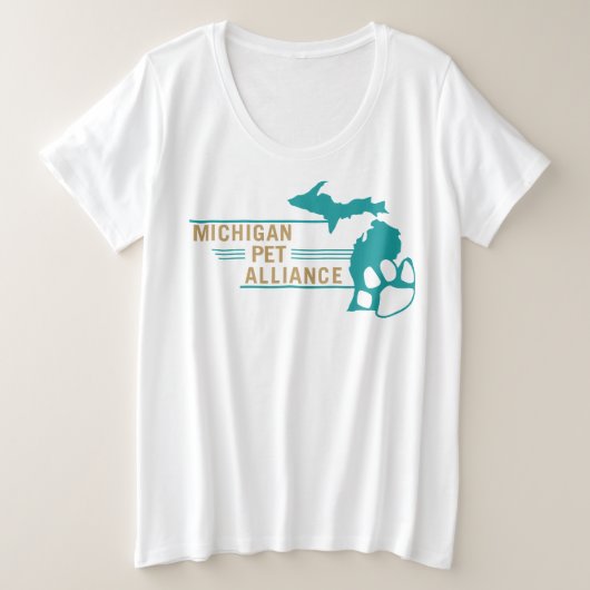 MPA Dames Plus Maat T-shirt (Design voorkant)