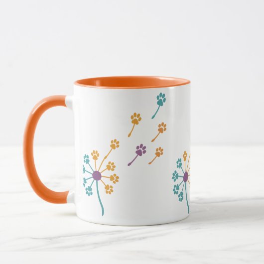 MPA Dandelion Empreintes de pattes cafés Mugs (Gauche)