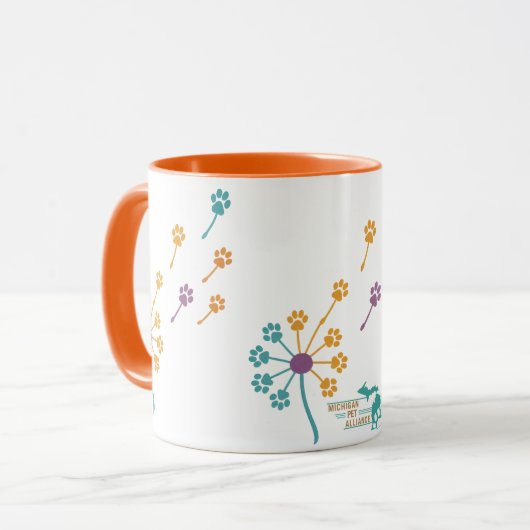 MPA Dandelion Empreintes de pattes cafés Mugs (Devant gauche)