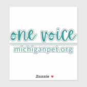 MPA One Voice op maat gesneden vinyl Stickers (Vel)