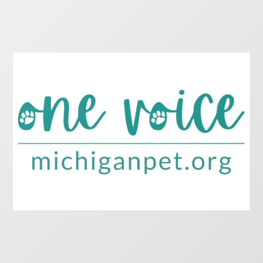 MPA One Voice Window Cling Raamsticker (Vel)