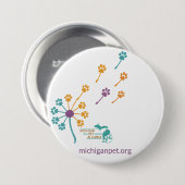 MPA Paardebloem Paw Print Button (Voorkant /achterkant)