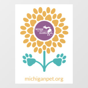 MPA Paw Drukt Zonnebloem Raamklemmen Raamsticker