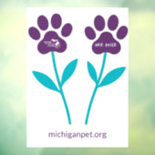 MPA Paw Print Tulpen Window Clings Raamsticker (Vel 3)