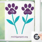 MPA Paw Print Tulpen Window Clings Raamsticker (Huis)