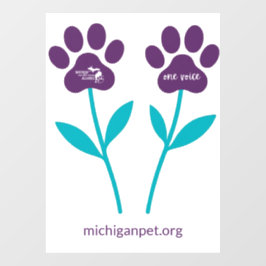 MPA Paw Print Tulpen Window Clings Raamsticker