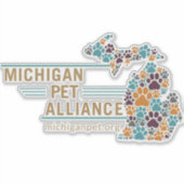 MPA Paw Prints op maat gesneden vinyl Stickers (Voorkant)