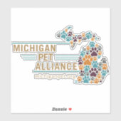 MPA Paw Prints op maat gesneden vinyl Stickers (Vel)