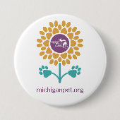 MPA Paw Prints Zonnebloem Button (Voorkant)