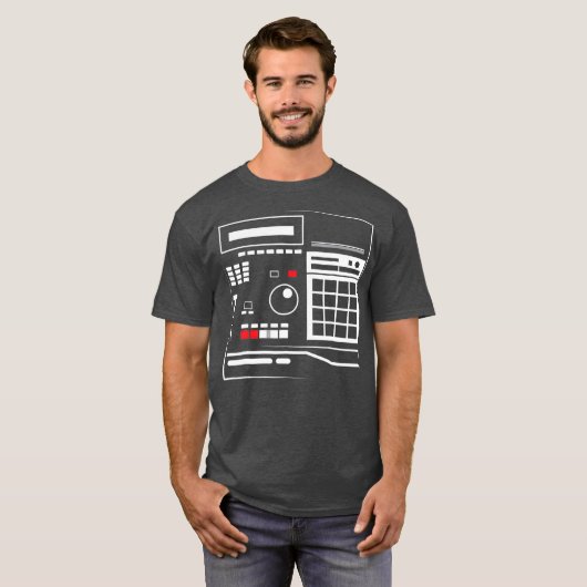 MPC Drum Sampler Gifts Hiphop Music Lover T-shirt (Voorkant volledig)