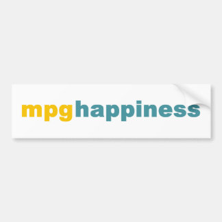 MPG Happiness Bumpersticker
