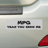 MPG ja je kent me Bumpersticker (Op auto)