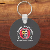 Mpy Old Approach With Caution Beard Skull Barber Sleutelhanger (Voorkant)
