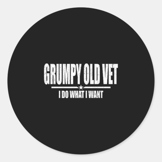 Mpy Old Vet Ronde Sticker (Voorkant)