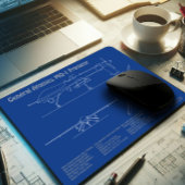 MQ-1 Predator UAV- Vliegtuigblauwdruk AD Muismat