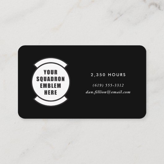 MQ-9 Reaper Pilot met Squadron Patch Visitekaartje (Achterkant)