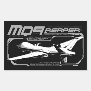 MQ-9 Reaper Rechthoekige Sticker