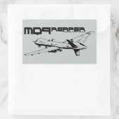 MQ-9 Reaper rechthoekschakelaars Rechthoekige Sticker (Tas)