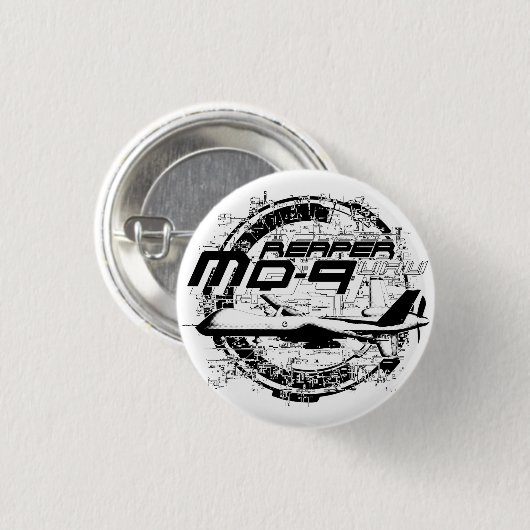 MQ-9 Reaper Ronde Button 3,2 Cm (Voorkant /achterkant)
