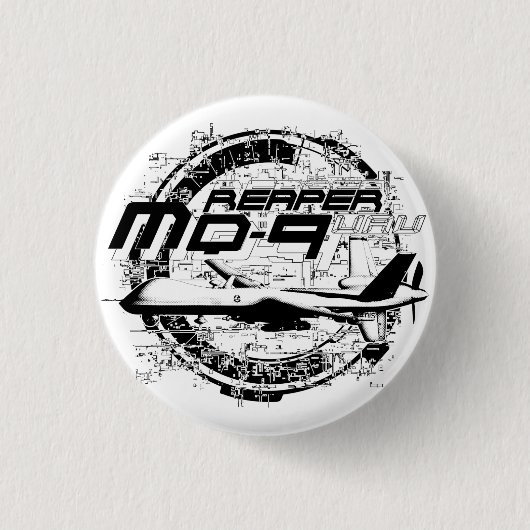 MQ-9 Reaper Ronde Button 3,2 Cm (Voorkant)
