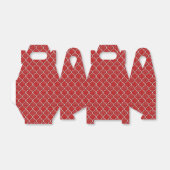 MQF-Sequins-Red-White-Gable Favor Box Bedankdoosjes (Uitgevouwen)