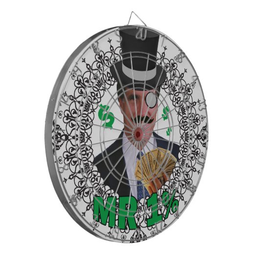 Mr. 1% dartbord (Voorkant Links)