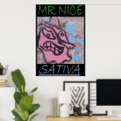 MR AARDIG SATIVA POSTER (Thuiskantoor)