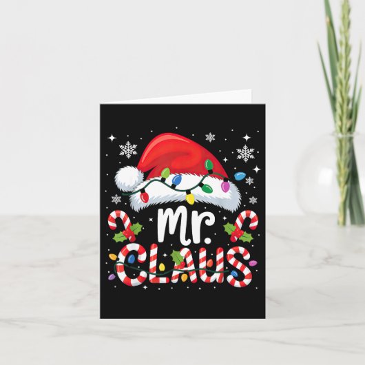 Mr And Mrs Claus Couples Matching Christmas  Kaart (Voorkant)