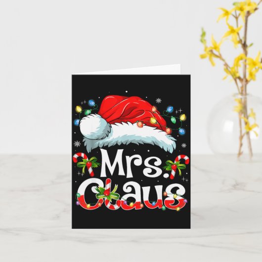 Mr And Mrs Claus Couples Matching Christmas Pajama Kaart (Gele Bloem)