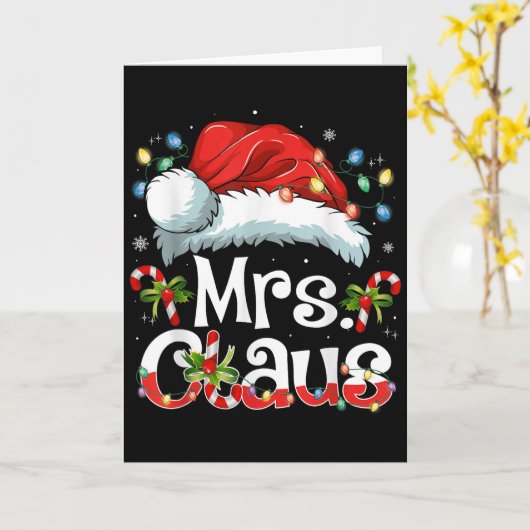 Mr And Mrs Claus Couples Matching Christmas Pajama Kaart (Gele Bloem)