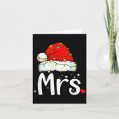Mr And Mrs Claus Couples Matching Christmas Pajama Kaart (Voorkant)