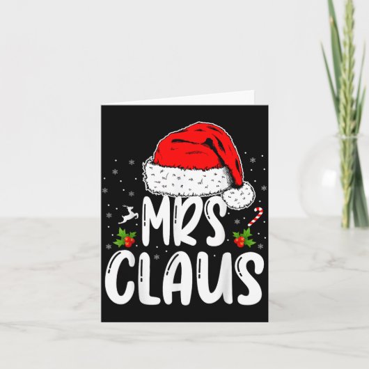 Mr And Mrs Claus Couples Matching Christmas Santa  Kaart (Voorkant)