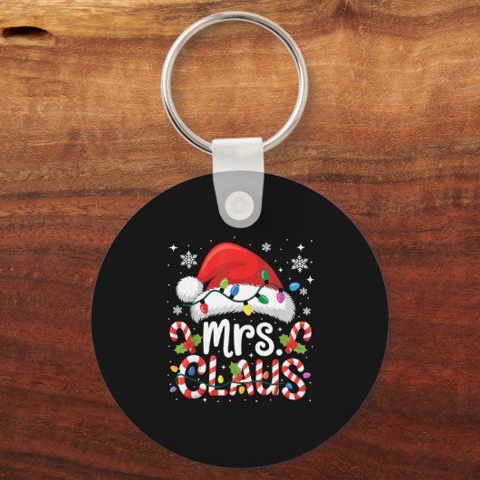 Mr And Mrs Claus Couples Matching Christmas  Sleutelhanger (Voorkant)