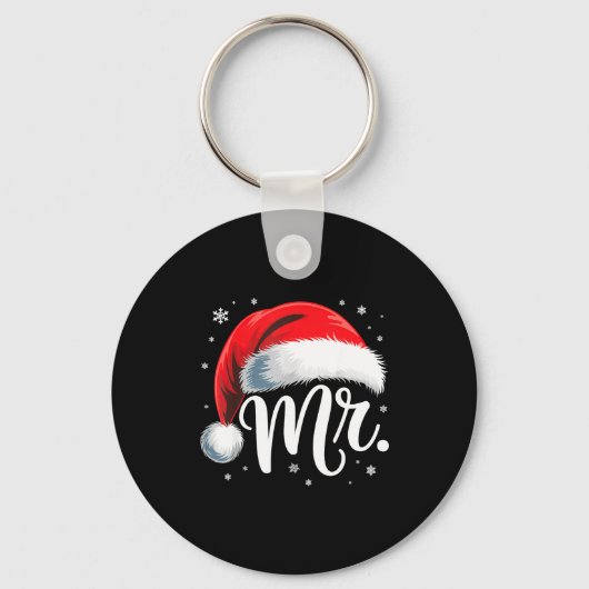 Mr And Mrs Claus Couples Matching  Sleutelhanger (Voorkant)