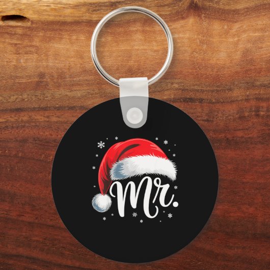 Mr And Mrs Claus Couples Matching  Sleutelhanger (Voorkant)