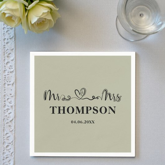 Mr and Mrs Elegant Simple | Cement Grey Servet