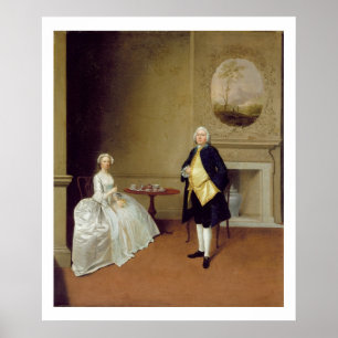 Mr. and Mrs Hill, c.1750-51 (olie op canvas) Poster