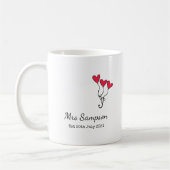 Mr And Mrs Mugs 5th Wedding Anniversary Keepsake (Gauche)