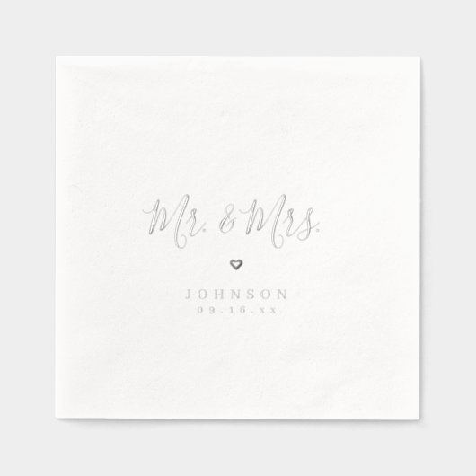 Mr and Mrs simple elegant script wedding (Recto)