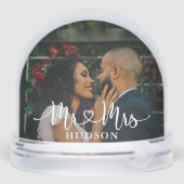 Mr and Mrs White Script Wedding Photo (Arrière)