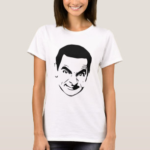 Mr. Bean Face Stencil Pop Art T-shirt
