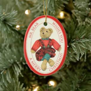 MR BEREN keramisch ovaal Ornament + tekst