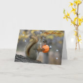 Mr Bickles de Eekhoorn Halloween kaart (Gele Bloem)