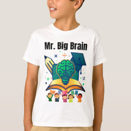  Mr. Big Brain Funny Smart Kids T-Shirt