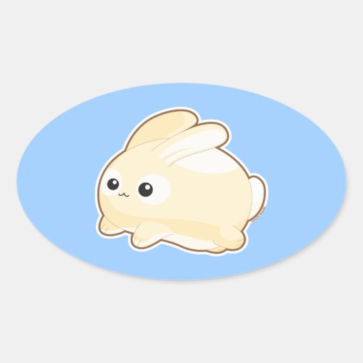 Mr Bunny Ovale Sticker (Voorkant)