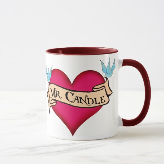 "Mr Candle" Cadeaupapier en banner Tattoo Mok (Rechts)