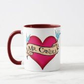 "Mr Candle" Cadeaupapier en banner Tattoo Mok (Links)