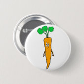 Mr. Carrot in White Ronde Button 5,7 Cm (Voorkant /achterkant)